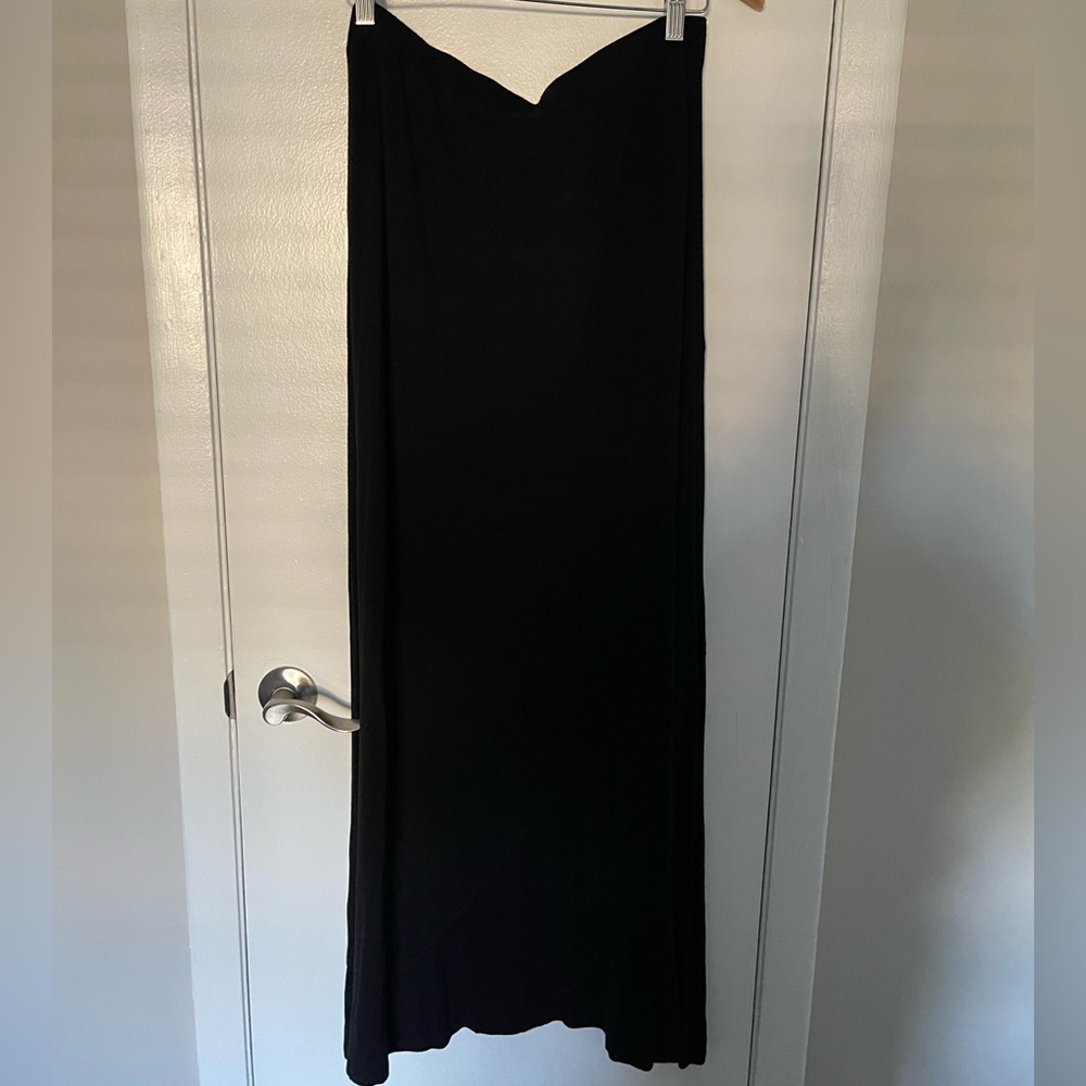 Jersey Black Maxi Skirt